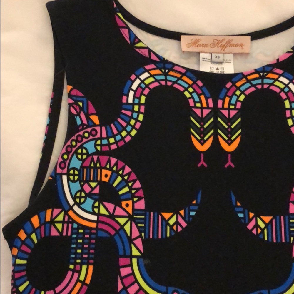 Fun Mara Hoffman Printed Black Dress - Picture 7 of 8